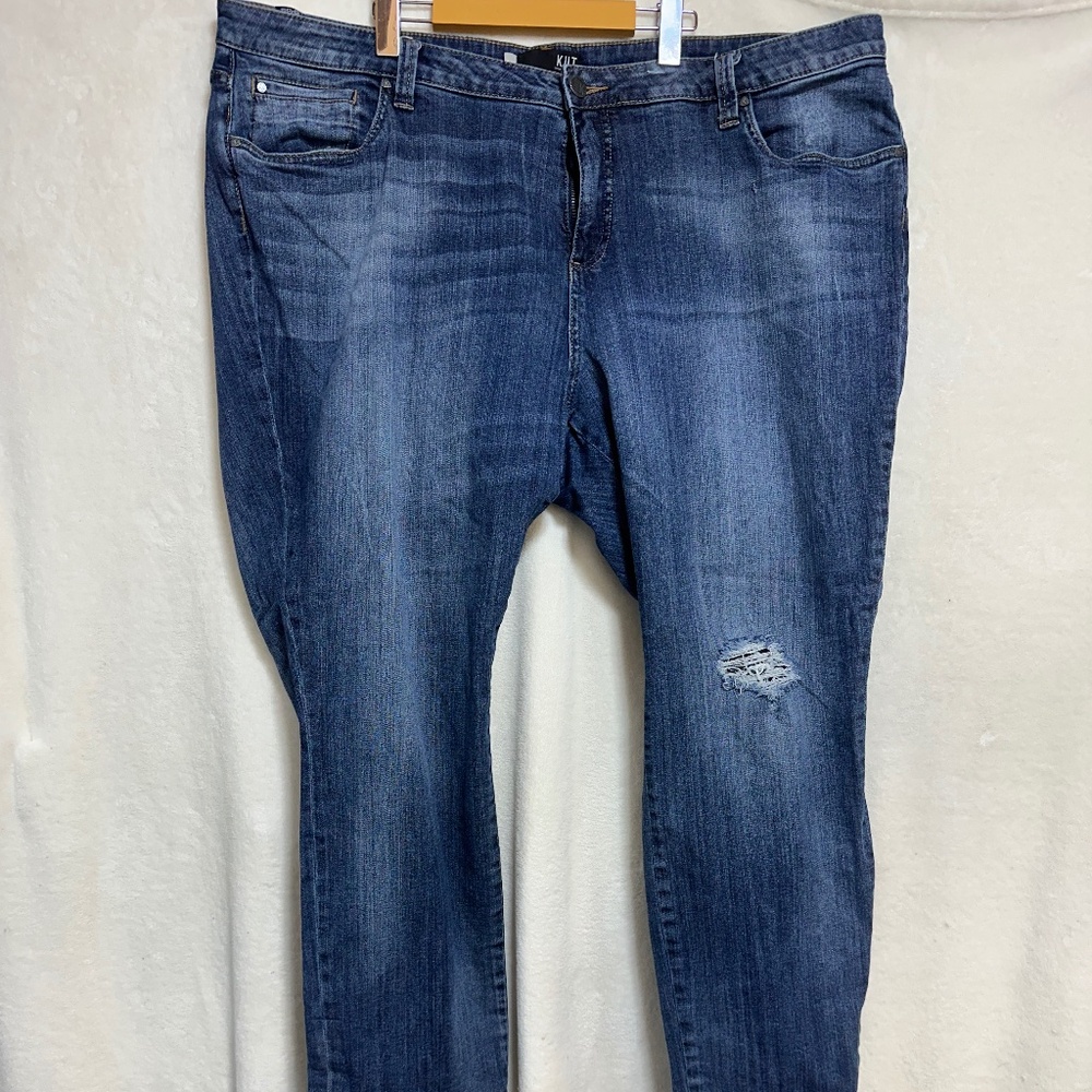 Kut From The Cloth Women's Jeans 24W Dark Blue Catherine Boyfriend